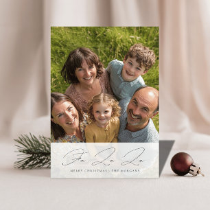 Fa La La Joyful Christmas Family Foto Feiertagskarte