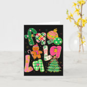 Fa La La Kokette Weihnachts-Gingerbread-Baum Karte (Gelbe Blume)