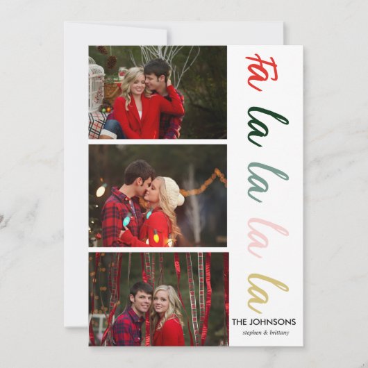 Fa La La La Cards / Weihnachtskarten (Vorderseite)