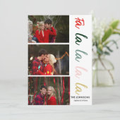 Fa La La La Cards / Weihnachtskarten (Stehend Vorderseite)