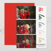 Fa La La La Cards / Weihnachtskarten (Vorne/Hinten)