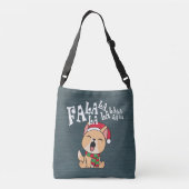 Fa La La La Christmas Dog Singing Crossbody Bag Tragetaschen Mit Langen Trägern (Rückseite)