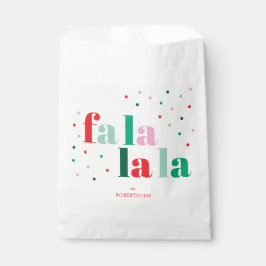 Fa La La La Holiday Favor Bags Geschenktütchen
