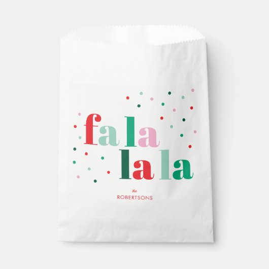 Fa La La La Holiday Favor Bags Geschenktütchen (Vorderseite)