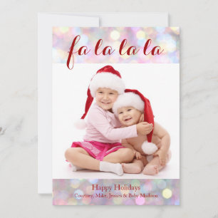 Fa la la la Holiday Foto Card Feiertagskarte