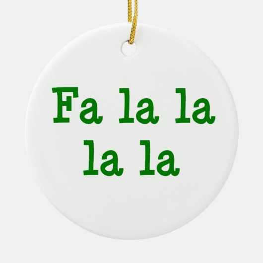 fa la la la keramik ornament (Vorne)