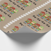 Fa-La-La-La-La Geschenkpapier (Ecke)