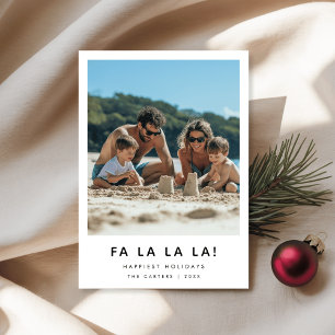 Fa La La La La La Beach Familienfotokarte Feiertagskarte