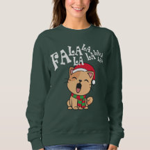 Fa La La La La La Christmas Cat Gesang T - Shirt