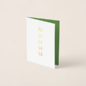 Fa la la la la la , Christmas Holiday Greetings Fo Folienkarte (Vorderseite)