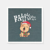 Fa La La La La La La Christmas Cat singen | Napkin Serviette (Vorderseite)