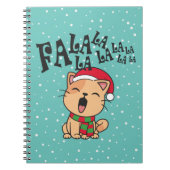 Fa La La La La La La Christmas Cat singen | Notebo Notizblock (Vorderseite)