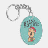 Fa La La La La La La Christmas Cat singen | SCHLÜS Schlüsselanhänger (Vorderseite links)