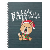 Fa La La La La La La Christmas Dog singen | Notebo Notizblock (Vorderseite)