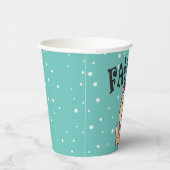 Fa La La La La La La Christmas Dog singen | Papier Pappbecher (Rechts)