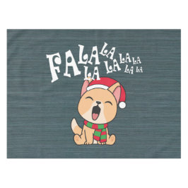 Fa La La La La La La Christmas Dog singen | Tablec Tischdecke