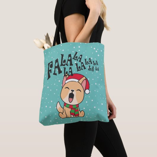 Fa La La La La La La Christmas Dog singen | Tasche (Von Nahem)