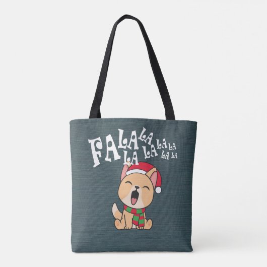 Fa La La La La La La Christmas Dog singen | Tasche (Rückseite)