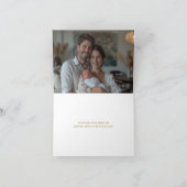 Fa La La La La La La Gold Script Foto Weihnachten (Innenseite)