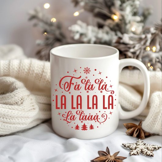 Fa La La La La La La La La La Red Weihnachtsfeier  Kaffeetasse
