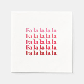 "Fa La La La La La La La" Rosa Weihnachten Napkins Serviette