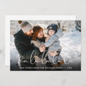 Fa La La La La La La Script Foto Weihnachten (Vorne/Hinten)