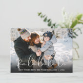 Fa La La La La La La Script Foto Weihnachten (Stehend Vorderseite)