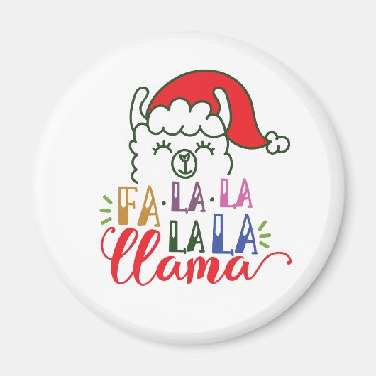 Fa la la la la la Llama Weihnachten | Magnet (Vorne)