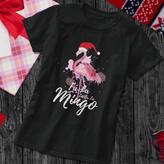 Fa la la la la la Mingo Flamingo Weihnachtsfest Tri-Blend Shirt