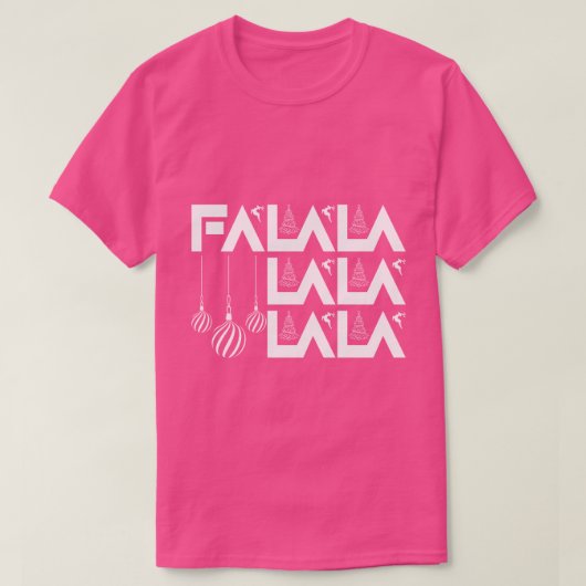 Fa La La La La" Modern Graphic Christmas T-Shirt (Design vorne)