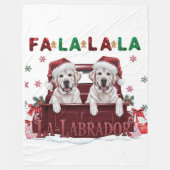 Fa La La La Labrador Fleecedecke (Vorderseite)