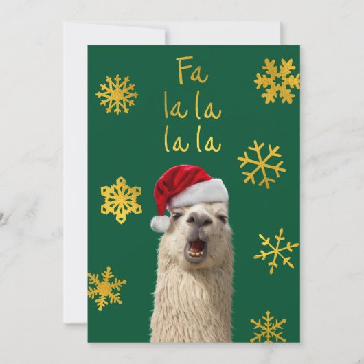 Fa La La La Lama Einladung (Vorderseite)
