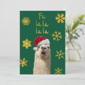 Fa La La La Lama Einladung (Stehend Vorderseite)