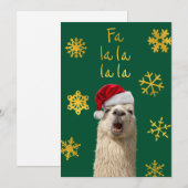 Fa La La La Lama Einladung (Vorne/Hinten)