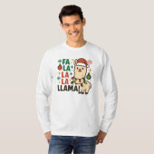 Fa La La La Lama Funny Christmas Llama Men’s t T-Shirt (Vorne ganz)