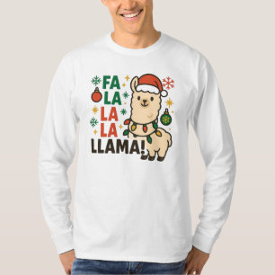 Fa La La La Lama Lustiger Weihnachts-Llama Herren T-Shirt