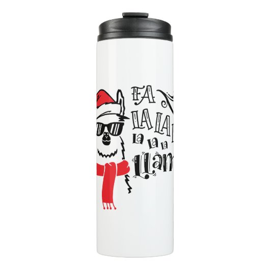 Fa-La-La-La-Lama Thermosbecher (Vorderseite)