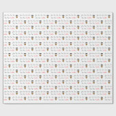 Fa la la la Latte Weihnachtskaffee Illustration Geschenkpapier (Flach)