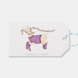 Fa-la-la-la-llama cute Christmas gift tags Geschenkanhänger