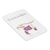 Fa-la-la-la-llama cute Christmas magnet (Rechte Seite)