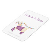 Fa-la-la-la-llama cute Christmas magnet (Linke Seite)