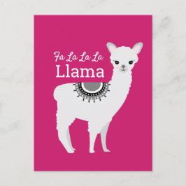 "Fa La La La Llama" Feiertagspostkarte