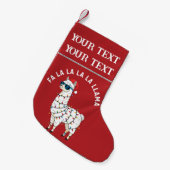 Fa La La La Llama Funny Christmas Personalized Kleiner Weihnachtsstrumpf (Vorderansicht (hängend))
