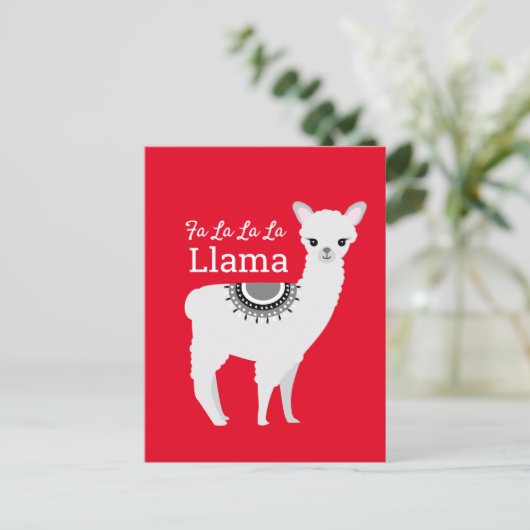 Fa la la la Llama Funny Funny Funny Weihnachten (Stehend Vorderseite)