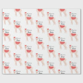Fa la la la Llama Niedliches Weihnachtsgeschenk Geschenkpapier (Flach)