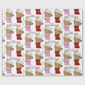 Fa La La La Llama Personalisierter Urlaub Geschenkpapier (Flach)