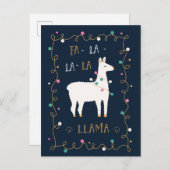 Fa-La-La-La-Llama Postkarte (Vorne/Hinten)