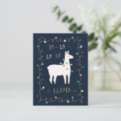 Fa-La-La-La-Llama Postkarte (Stehend Vorderseite)