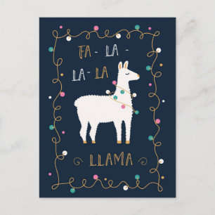 Fa-La-La-La-Llama Postkarte