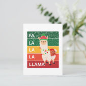 FA LA LA LA LLAMA POSTKARTE (Stehend Vorderseite)